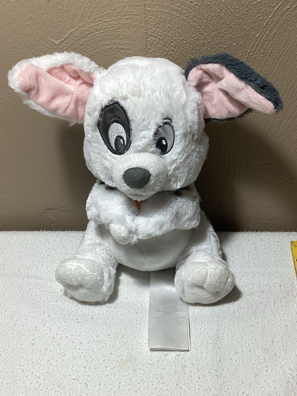 Disney 101 Dalmatians White and Gray Puppy Plush with Gray Ear Detail